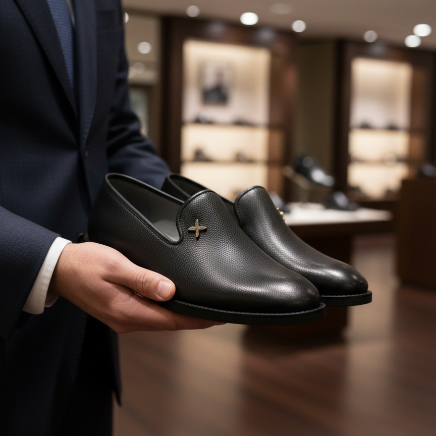 کفش کالج مردانه مشکی مدل Farid